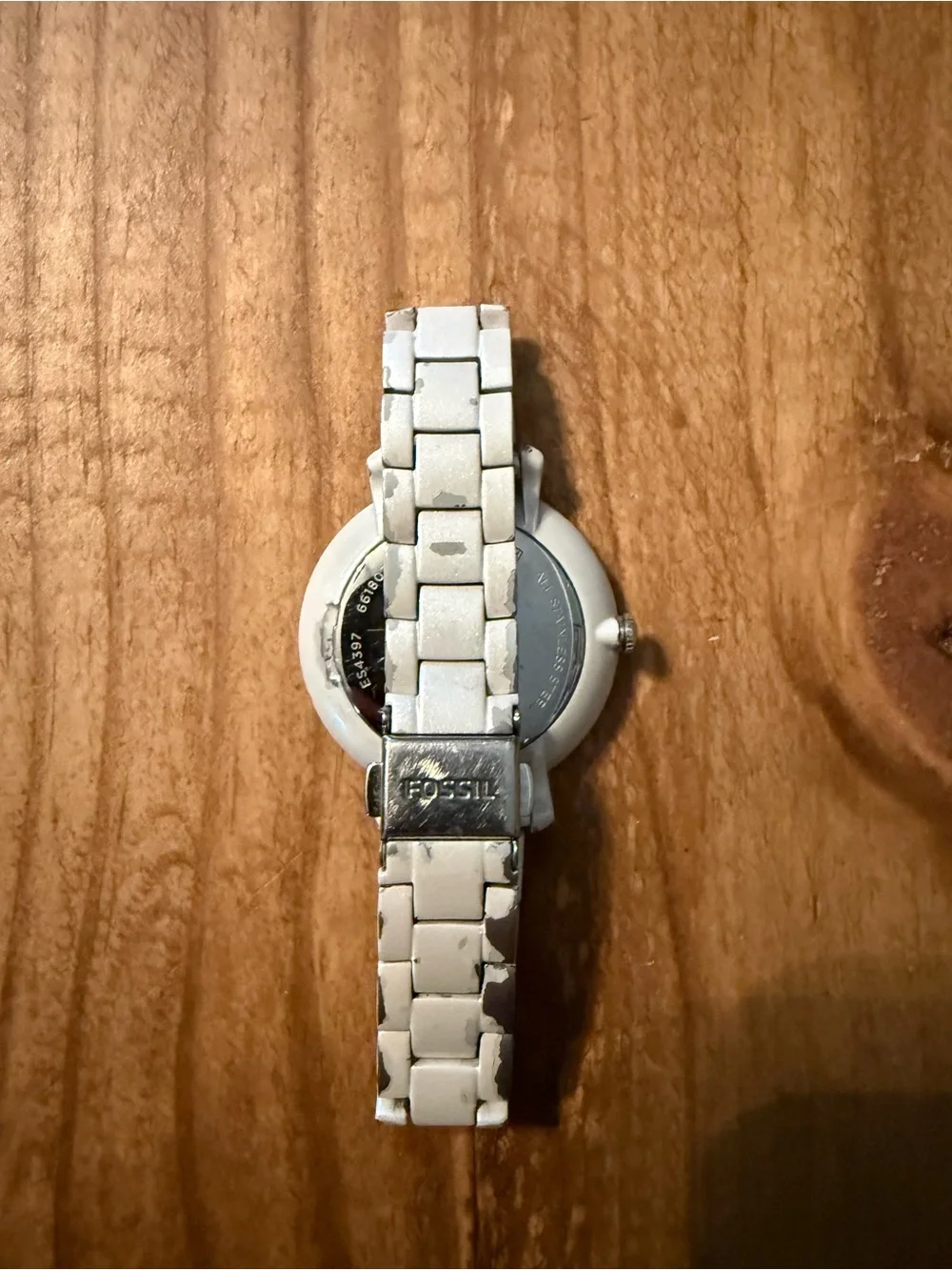 Fossil White Ceramic Link Bracelet Watch